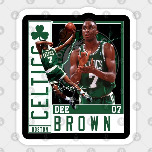 Dee Brown Basketball Legend Signature Vintage Retro 80s 90s Bootleg Rap Style Sticker by CarDE